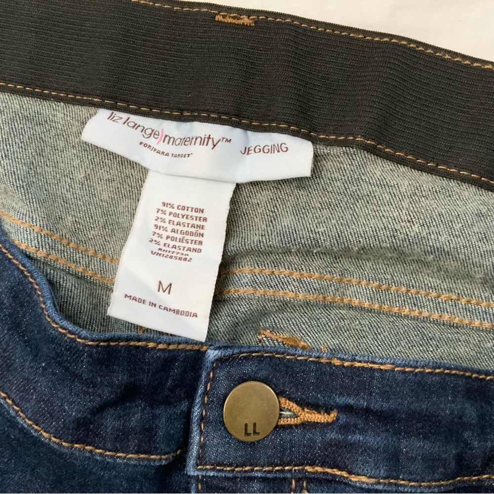 Liz Lange For Target Maternity Jegging Jeans 
Size Medium Stretch Side Panels - Picture 10 of 13